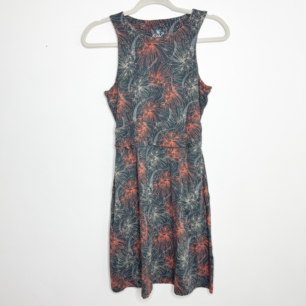 Kuhl Floral Sleeveless Dress - Gray and Orange